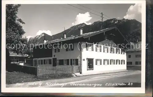 Oberammergau Haus von Ludwig Kirchmayr in der Ettalerstr.23 Kat. Oberammergau