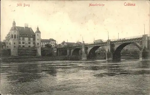 Koblenz Rhein Alte Burg Moselbruecke Kat. Koblenz