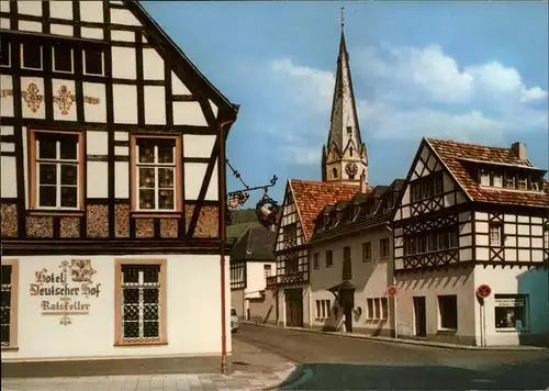 Ahrweiler Ahr Hotel Deutscher Hof Fachwerk Kirche / Bad Neuenahr-Ahrweiler /Ahrweiler LKR