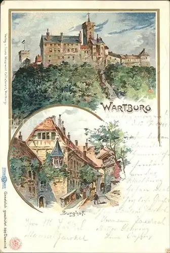 Wartburg Eisenach Wartburg Burghof Kat. Eisenach