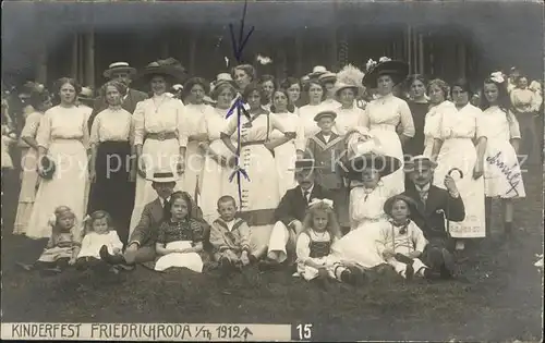 Friedrichroda Kinderfest Gruppenfoto Kat. Friedrichroda