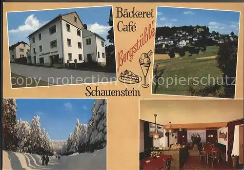 Schauenstein Baeckerei u.Cafe "Bergstueble" Kat. Schauenstein