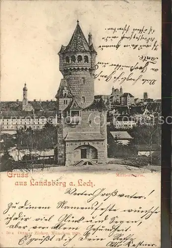 Landsberg Lech Mutterturm Kat. Landsberg am Lech