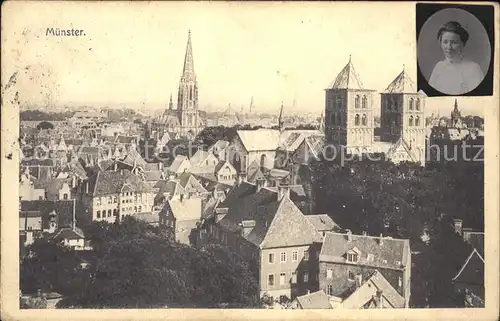 Muenster Westfalen Stadtblick mit Muenster Kat. Muenster