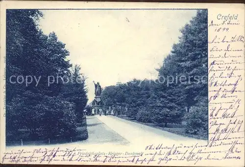 Krefeld Friedrichsplatz Kriegerdenkmal Kat. Krefeld