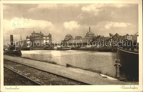 Karlsruhe Partie im Rheinhafen Kat. Karlsruhe