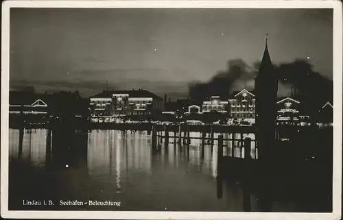 Lindau Bodensee Seehafen Beleuchtung Kat. Lindau (Bodensee)