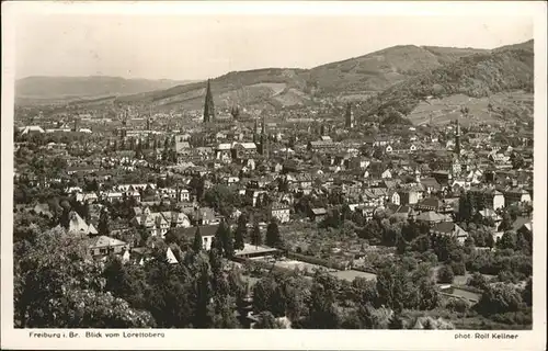 Freiburg Breisgau vom Lorettoberg Kat. Freiburg im Breisgau