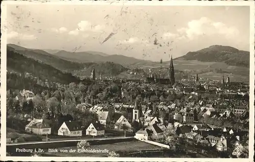 Freiburg Breisgau von der Eichhalde Kat. Freiburg im Breisgau