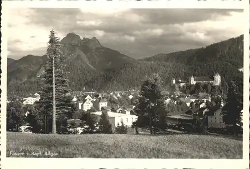 Fuessen mit Allgaeuer Alpen Kat. Fuessen