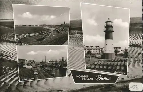 Buesum Alter Hafen Leuchtturm Strand *