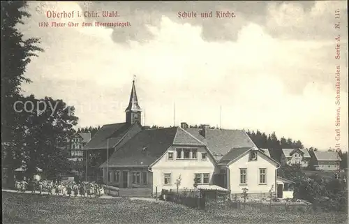 Oberhof Thueringen Schule Kirche Kat. Oberhof Thueringen