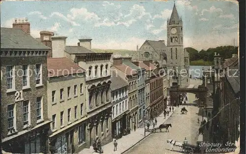 Londonderry New Hampshire Shipquay Street Pferdewagen Kat. Londonderry