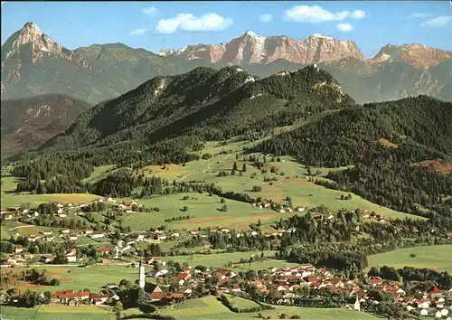 Pfronten Panorama mit Allgaeuer Alpen Fliegeraufnahme Kat. Pfronten