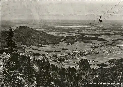 Aschau Chiemgau Panorama mit Kampenwand Seilbahn Kat. Aschau i.Chiemgau