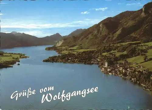 St Wolfgang Salzkammergut am Wolfgangsee Fliegeraufnahme Kat. St. Wolfgang im Salzkammergut