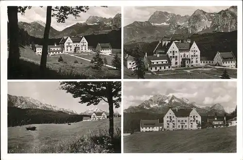 Klais Hochgebirgsheim Schloss Kranzbach Teilansichten Kat. Kruen