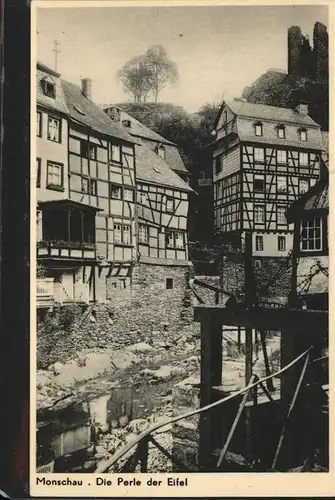 Monschau Alte Haeuser an der Rur Kat. Monschau