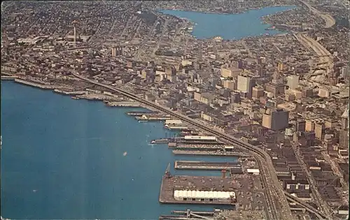 Seattle Aerial view Elliott Bay Metropolitan Area Lake Union Kat. Seattle