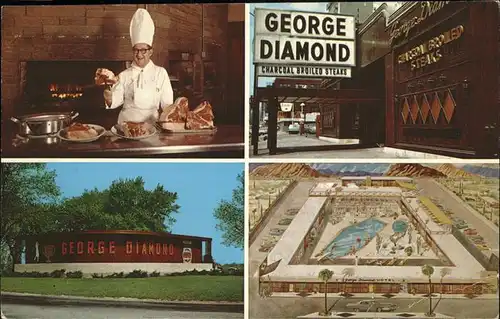 Chicago Illinois George Diamond Hotel Steak House Kat. Chicago