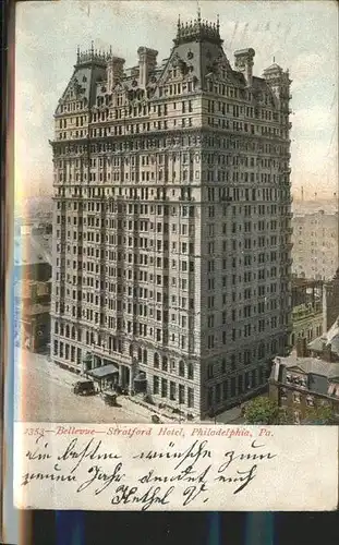 Philadelphia Pennsylvania Bellevue Stratford Hotel Kat. Philadelphia