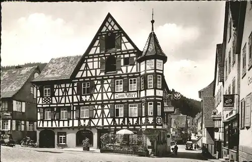 Schiltach Gasthaus "Zum Adler" Fachwerk Kat. Schiltach