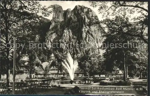 Bad Muenster Stein Ebernburg Kurpark u.Rheingrafenstein / Bad Muenster am Stein-Ebernburg /Bad Kreuznach LKR