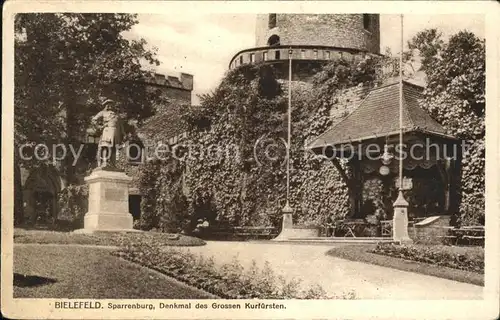 Bielefeld Sparrenburg Denkmal des Grossen Kurfuersten Kat. Bielefeld