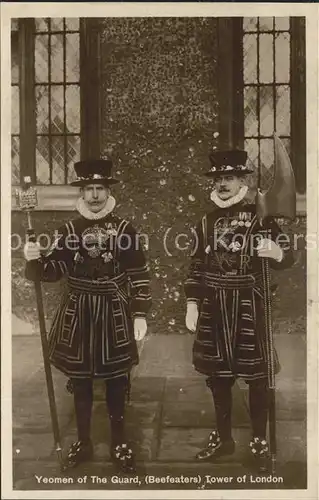 Tower City of London Yeomen of The Guard Beefeaters Kat. City of London