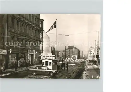 Berlin Auslaenderuebergang Friedrichstrasse Checkpoint Kat. Berlin