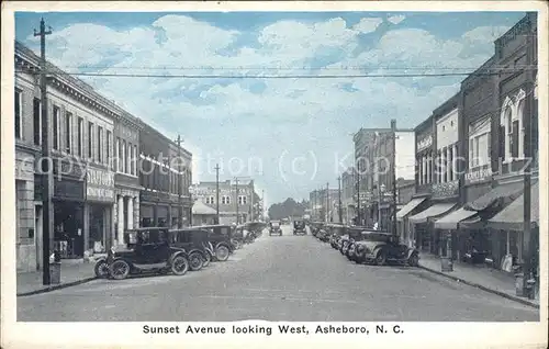 Asheboro Sunset Avenue looking West Kat. Asheboro