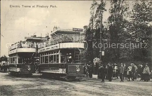 Finsbury Park Electric Trams (Strassenbahn) Kat. Islington