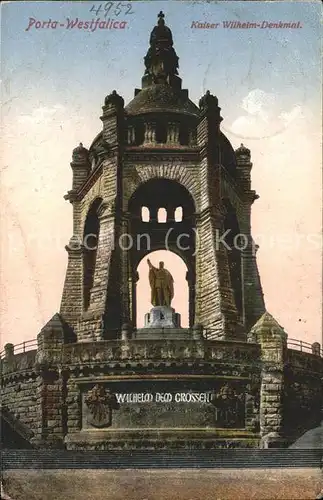 Porta Westfalica Kaiser Wilhelm Denkma Kat. Porta Westfalica