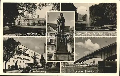 Bonn Rhein Universitaet Poppelsdorfer Allee Neue Bruecke Bundeshaus / Bonn /Bonn Stadtkreis