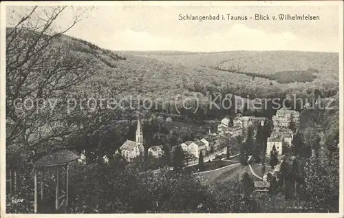 Schlangenbad Taunus Panorama Blick vom Wilhelmsfelsen Kat. Schlangenbad