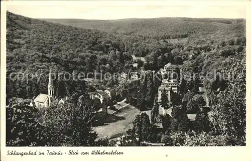 Schlangenbad Taunus Blick vom Wilhelmsfelsen Kat. Schlangenbad