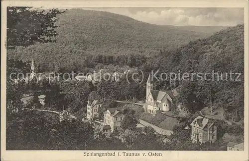 Schlangenbad Taunus Panorama von Osten Kat. Schlangenbad