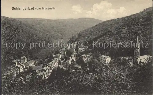 Schlangenbad Taunus Panorama vom Musensitz Kat. Schlangenbad