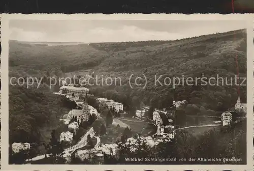 Schlangenbad Taunus Panorama von Altaneiche gesehen Kat. Schlangenbad