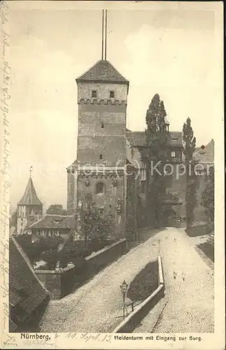 Nuernberg Heidenturm Eingang Burg Kat. Nuernberg