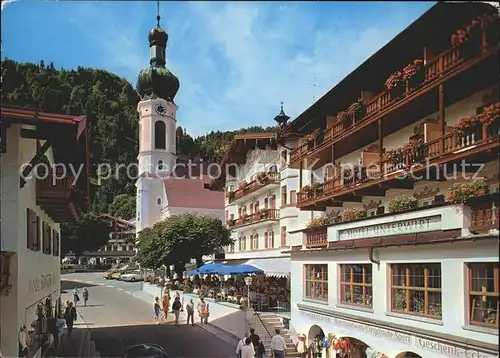 Reit Winkl Dorfstrasse mit Hotel Unterwirt Kat. Reit im Winkl