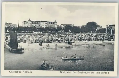 Ahlbeck Ostseebad Insel Usedom Ahlbeck Seebad Seebruecke Strand * / Heringsdorf Insel Usedom /Ostvorpommern LKR