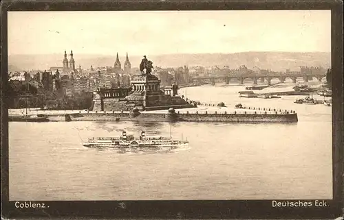 Koblenz Rhein Deutsches Eck Kat. Koblenz