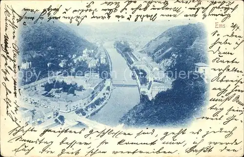 Bad Ems mit Blick auf die Lahn Bruecke Kat. Bad Ems