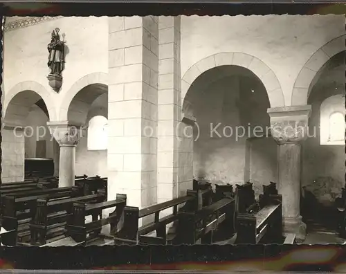 Luegde Kilianskirche mit Kapitellen Heiligenfigur Kat. Luegde