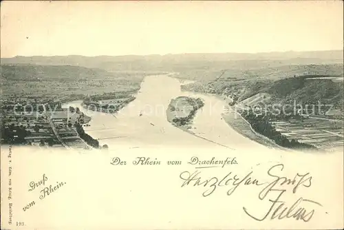 Koenigswinter Der Rhein vom Drachenfels Kat. Koenigswinter