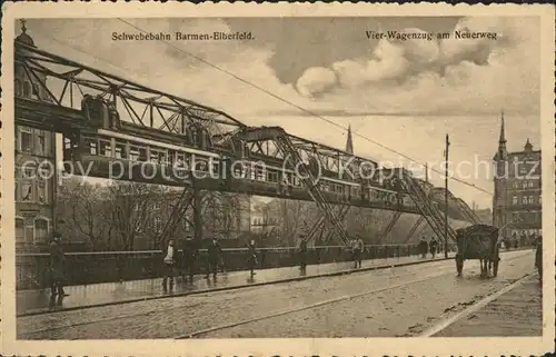 Barmen Wuppertal Schwebebahn Neuenweg Kat. Wuppertal