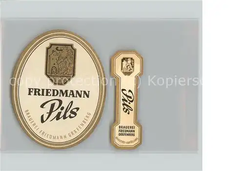 Graefenberg Oberfranken Brauerei Friedmann Kat. Graefenberg