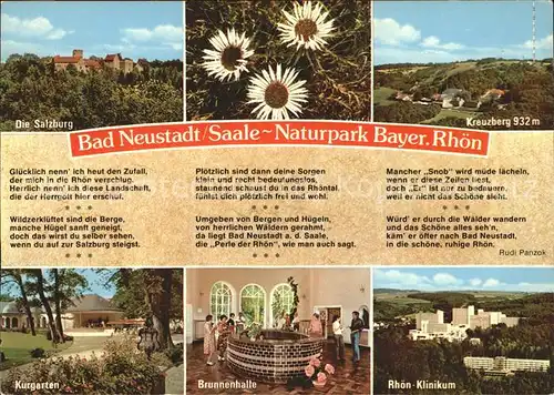 Bad Neustadt Die Salzburg Kreuzberg Kurgarten Brunnenhalle Rhoen Klinikum Kat. Bad Neustadt a.d.Saale