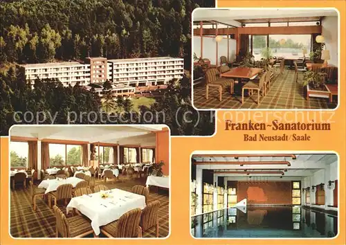 Bad Neustadt Franken Sanatorium Gastraeume Hallenbad Kat. Bad Neustadt a.d.Saale